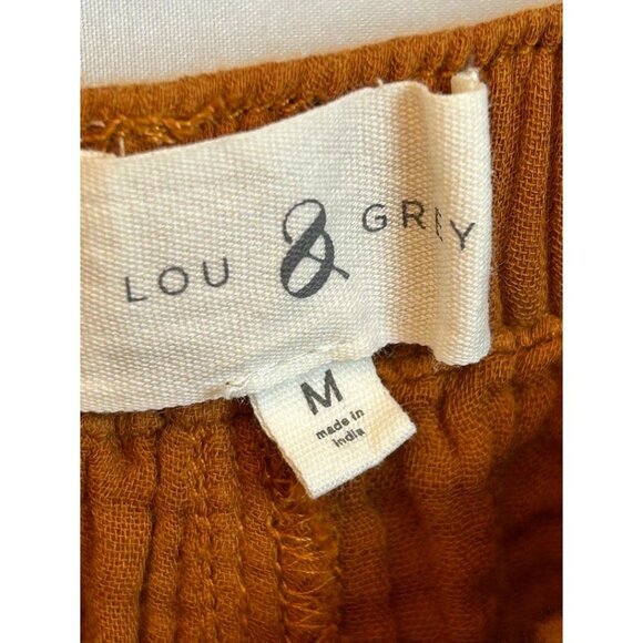 Lou & Grey Size M Pants Women's Relaxed Fit Cotton‎ Burnt Orange - Picture 4 of 8